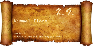 Kimmel Ilona névjegykártya