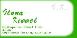 ilona kimmel business card